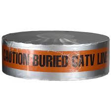 Detectable Tape, Caution Buried CATV Line  Below (DU-08-3) - Rompro Industrial Supply